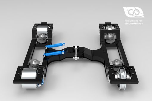 Front view funicular bogie Front view funicular bogie