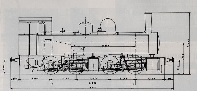 Layout of the Mallet type 300 locomotives, series 310-319 and 351-353  Layout of the Mallet type 300 locomotives, series 310-319 and 351-353