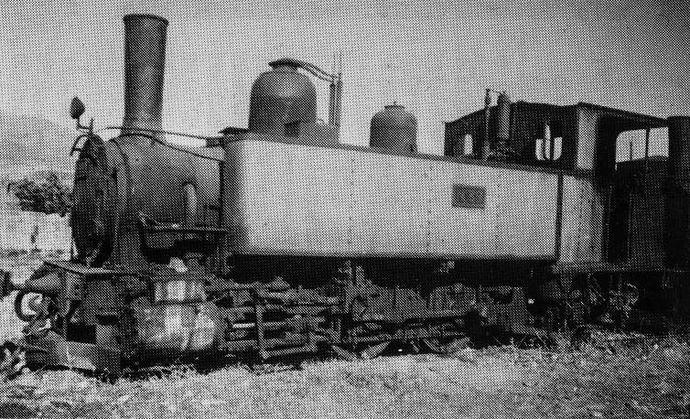 Locomotive 031 type Corse n° 39, modified for fuel operation, at the Corte depot Locomotive 031 type Corse n° 39, modified for fuel operation, at the Corte depot