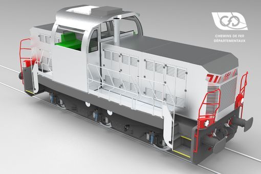 Perspective view CFD TRIAX locomotive Perspective view CFD TRIAX locomotive